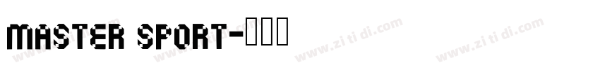 Master Sport字体转换